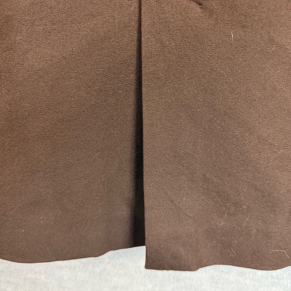 Ralph Lauren LRL 10 Pencil Skirt Brown Stretch Cotton Bridle Buckles Knee Length - Picture 7 of 12